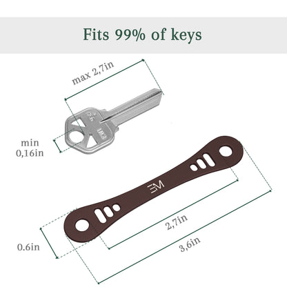 EM Compact Key Holder - Matte Brown